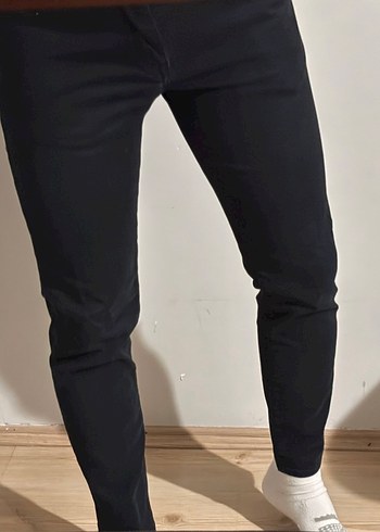 Erkek Siyah Regular Fit Denim Jean - Görsel 3