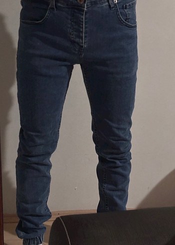 Erkek mavi jogger Denim Jean - Görsel 4
