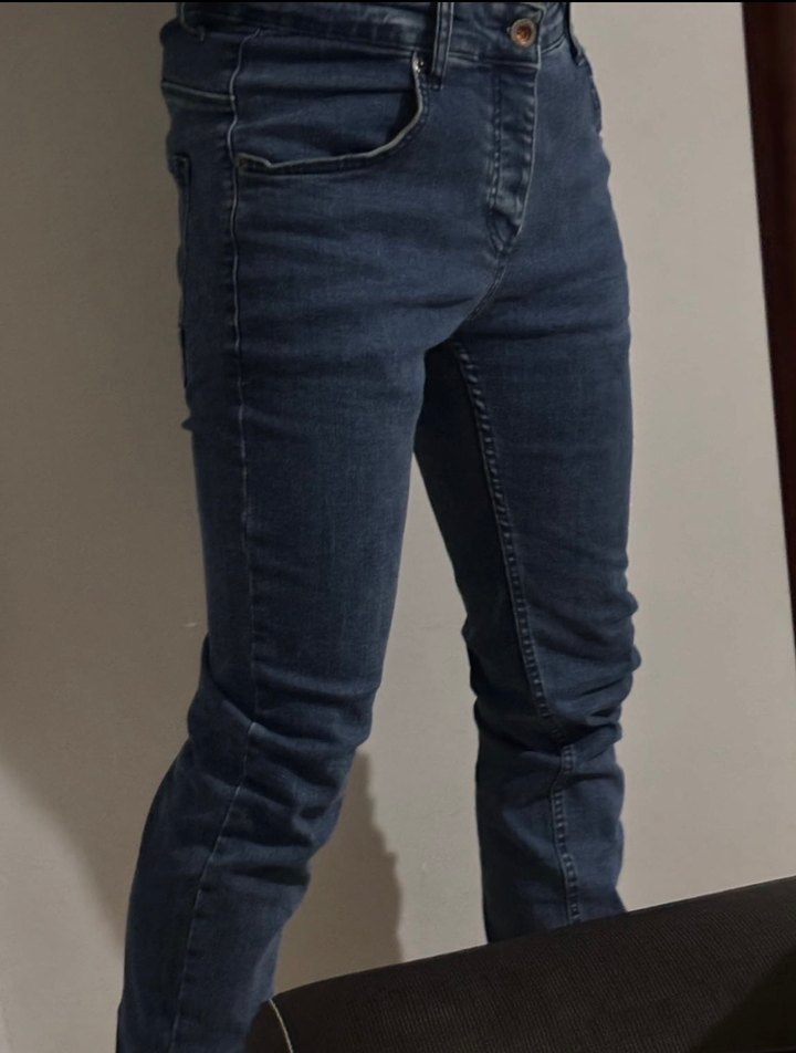Erkek mavi jogger Denim Jean - Görsel 2