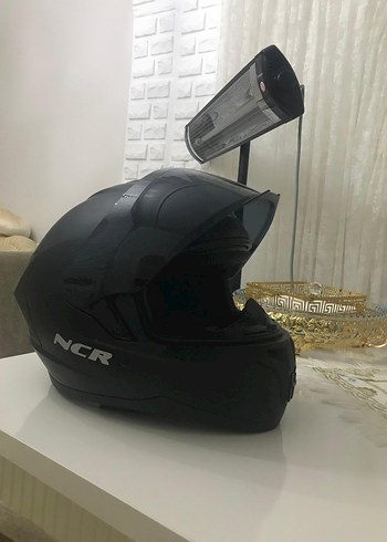 Siyah NCR Baskılı Motosiklet Kaskı - Görsel 4