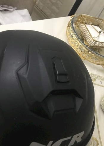 Siyah NCR Baskılı Motosiklet Kaskı - Görsel 8