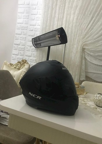 Siyah NCR Baskılı Motosiklet Kaskı - Görsel 2