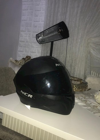 Siyah NCR Baskılı Motosiklet Kaskı - Görsel 3