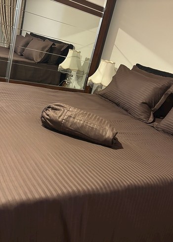 1 Adet Kahverengi Nevresim Takımı & 1 Adet Yatak Örtüsü Takımı - Görsel 7