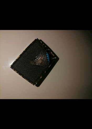 Bohem Tarzı Turkuaz Erkek Yüzük - Görsel 5