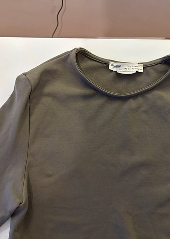 Pull&Bear Uzun Kollu Kadın Crop Top - Görsel 4