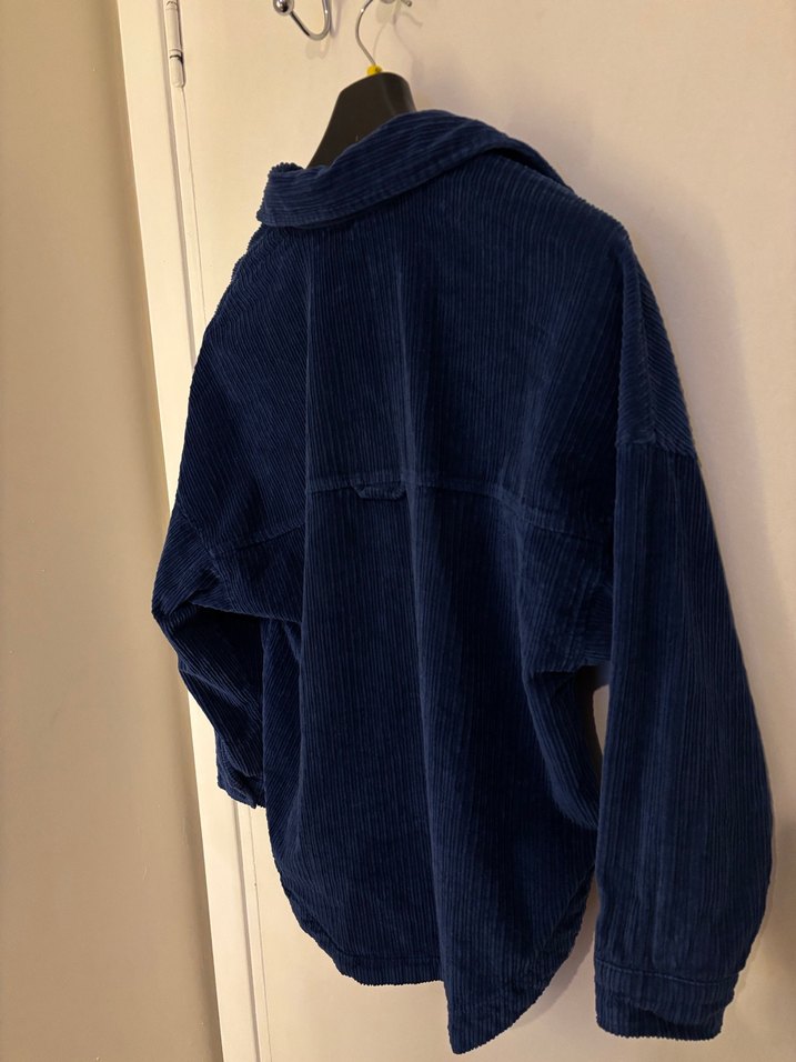 OXXO Kadife Gömlek Ceket Lacivert oversize - Görsel 4