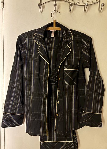 Siyah Suwen Uzun Kollu Kadın Pijama Takımı - Görsel 9