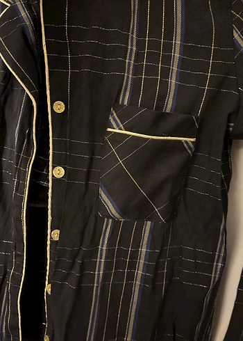 Siyah Suwen Uzun Kollu Kadın Pijama Takımı - Görsel 2