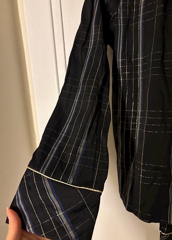 Siyah Suwen Uzun Kollu Kadın Pijama Takımı - Görsel 3