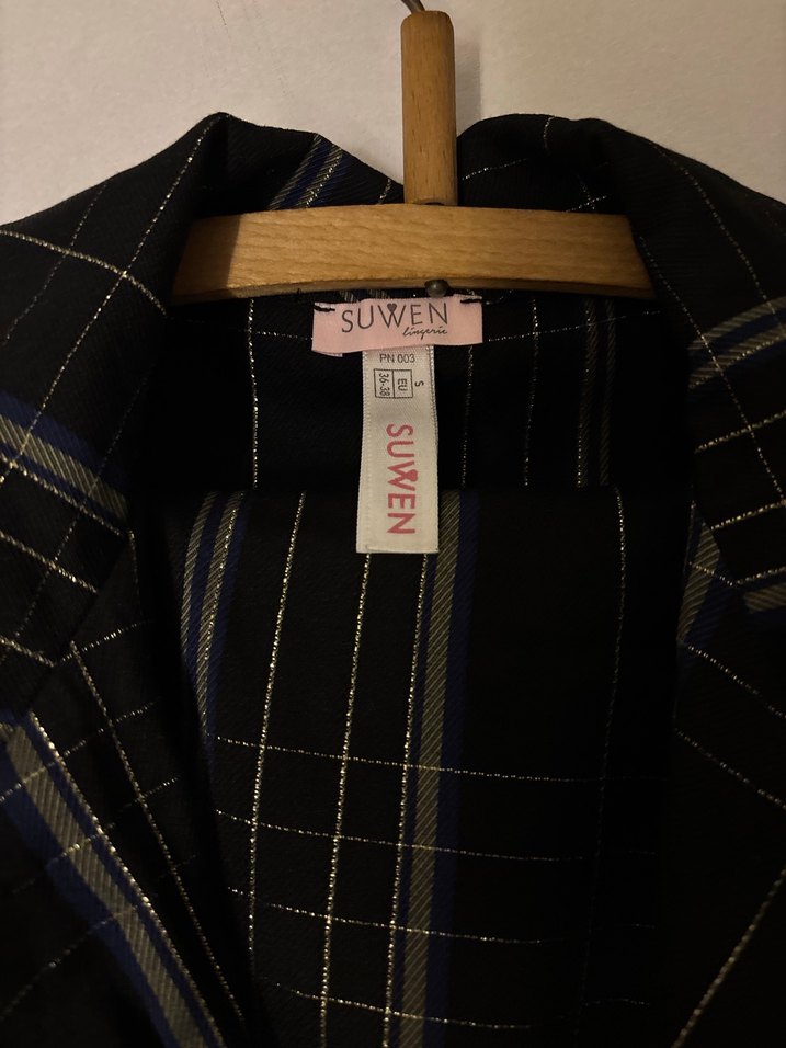 Siyah Suwen Uzun Kollu Kadın Pijama Takımı - Görsel 4