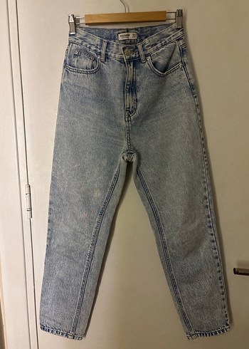 Bershka Mom Jean açık mavi - Görsel 2