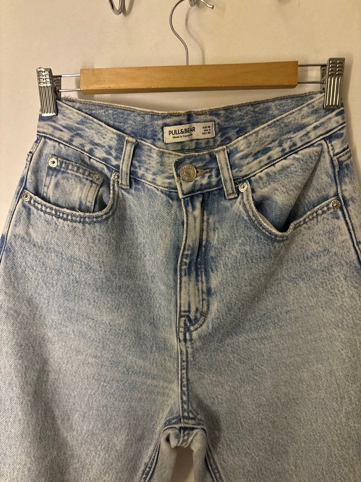 Bershka Mom Jean açık mavi - Görsel 3