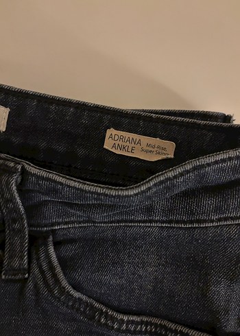 Gri Mavi jean düşük bel - Görsel 3