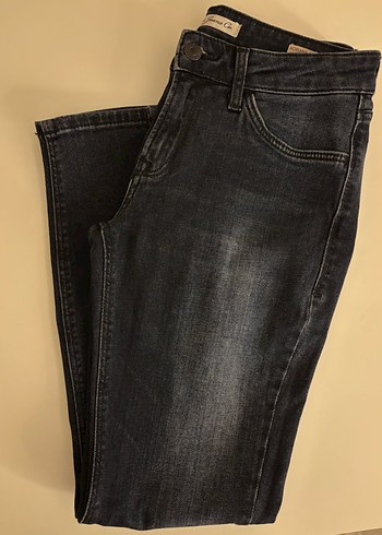 Gri Mavi jean düşük bel - Görsel 4