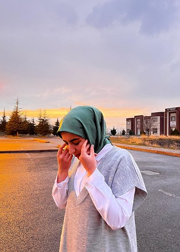 Gri Uzun Kollarsız Triko Kadın Elbise - Görsel 3