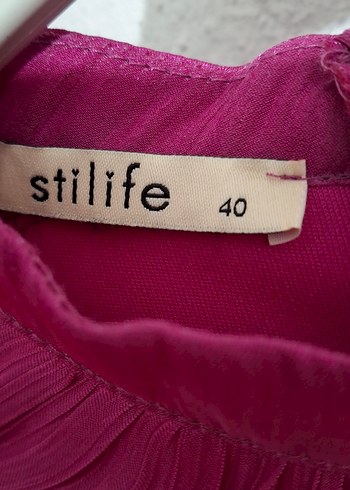 Fuşya Drapeli Uzun Abiye Elbise - Görsel 3