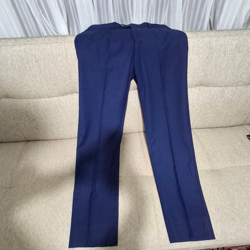 Lacivert Erkek Takım Elbise, Düğmeli, Klasik Kesim - Görsel 5