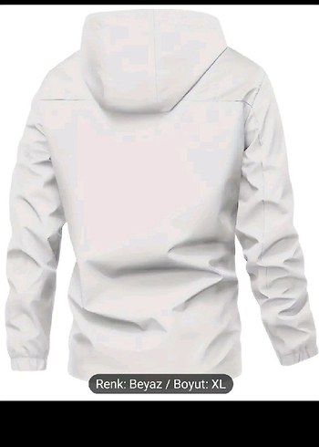 Beyaz Fermuarlı Erkek Street Wear Ceket - Görsel 2