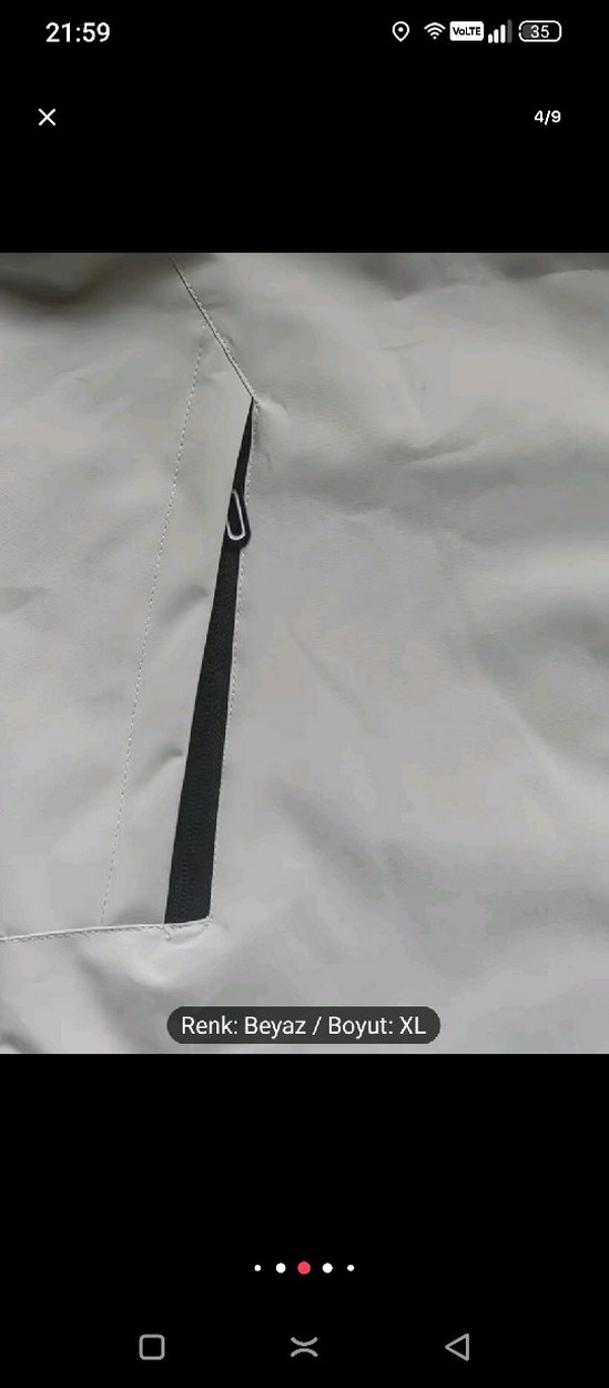 Beyaz Fermuarlı Erkek Street Wear Ceket - Görsel 4