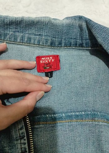 Fermuarlı Mavi Kadın Denim Ceket - Görsel 3