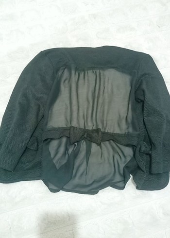 Düğmeli Siyah Kadın Ceket - Görsel 2