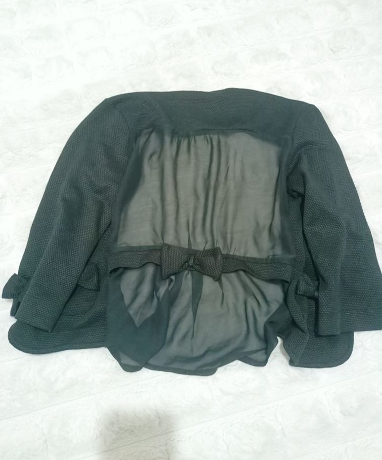 Düğmeli Siyah Kadın Ceket - Görsel 2