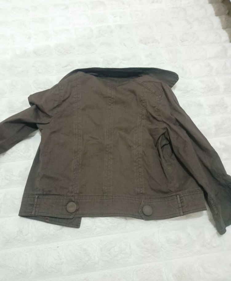 Düğmeli Kahverengi Süet Kadın Ceket - Görsel 2