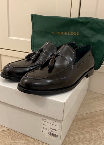 George Hogg Acı Kahve Deri Klasik Gerçek Kösele Erkek Loafer - Görsel 3