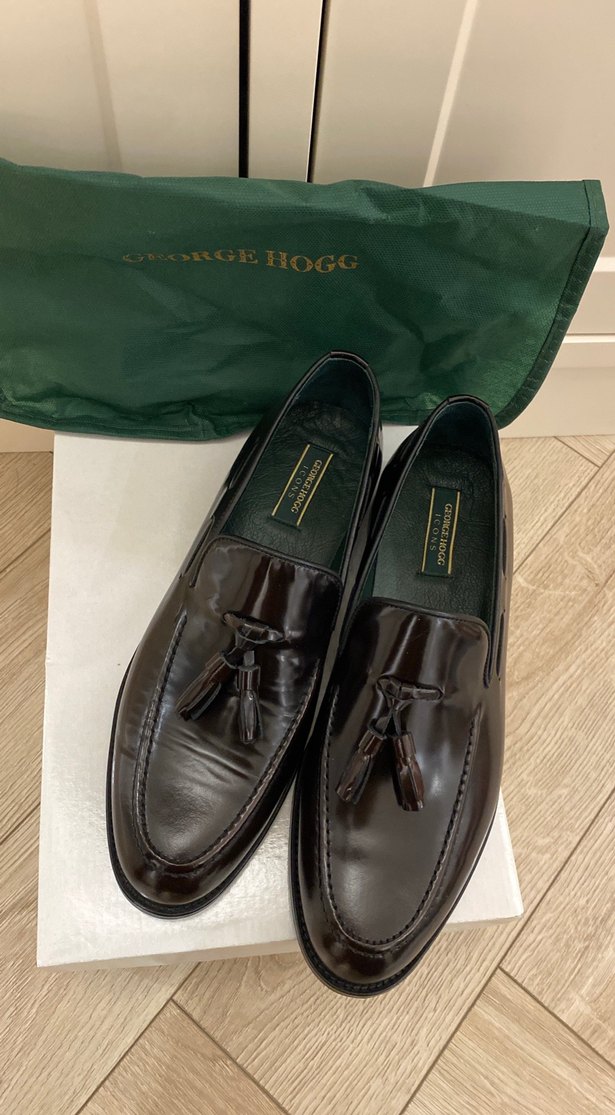 George Hogg Acı Kahve Deri Klasik Gerçek Kösele Erkek Loafer - Görsel 2