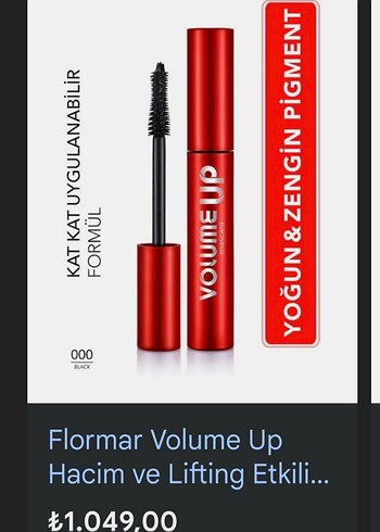 Flormar maskara volume up - Görsel 2