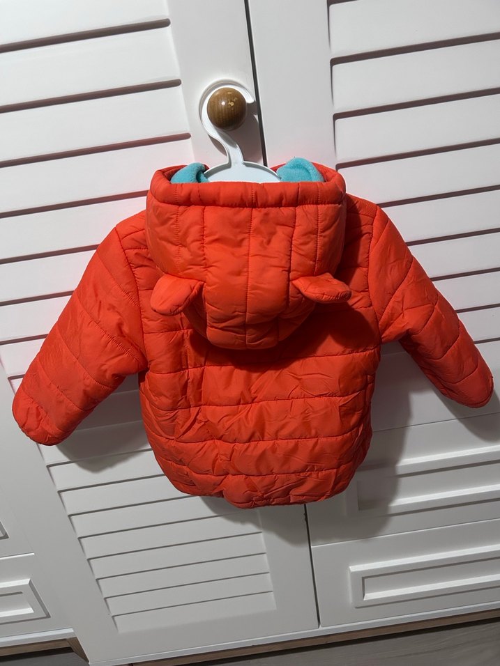 E bebek  Kapüşonlu Fermuarlı Erkek Çocuk Mont - Görsel 2