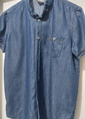 erkek cocuk Mavi  Kısa Kollu Gömlek - Görsel 3