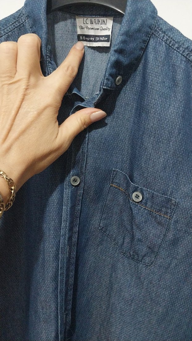 erkek cocuk Mavi  Kısa Kollu Gömlek - Görsel 2