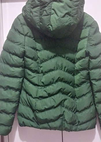 Yeşil Fermuarlı Kadın Kışlık Mont - Görsel 5