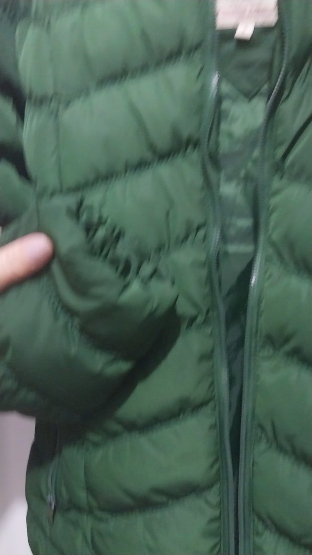 Yeşil Fermuarlı Kadın Kışlık Mont - Görsel 3