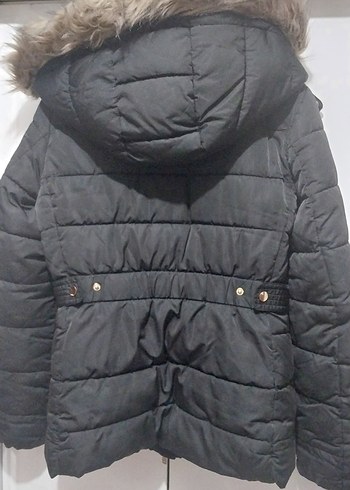 Siyah Kürklü Kadın Kışlık Mont - Görsel 3