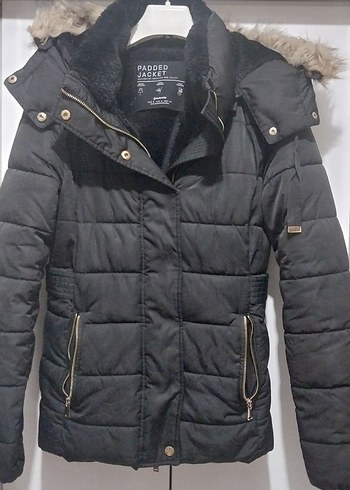 Siyah Kürklü Kadın Kışlık Mont - Görsel 4