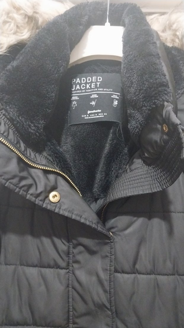 Siyah Kürklü Kadın Kışlık Mont - Görsel 2