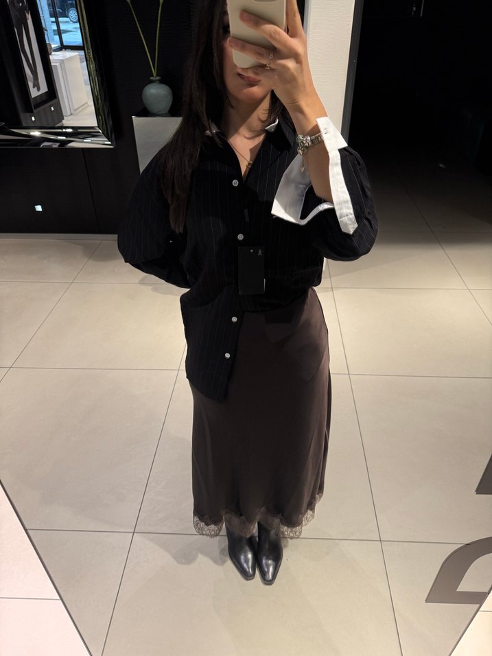 Zara Dantelli Saten Etek - Görsel 2