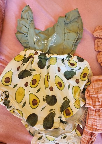 Pembe Fırfırlı Kolsuz Bebek Kıyafet Seti 9-12 ay - Görsel 4