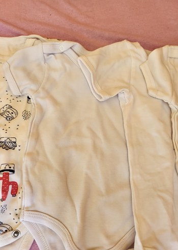 Beyaz Kısa Kollu Bebek Body - Görsel 3