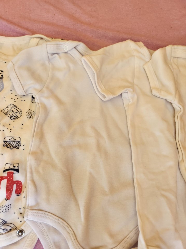 Beyaz Kısa Kollu Bebek Body - Görsel 3