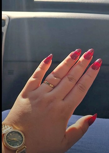 Moon Embers Mavi Tırnak Uçları Yapıştırıcılı - Görsel 2