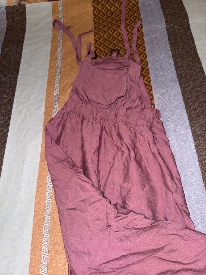 Bordo İnce Askılı Salaş Midi Tulum - Görsel 2