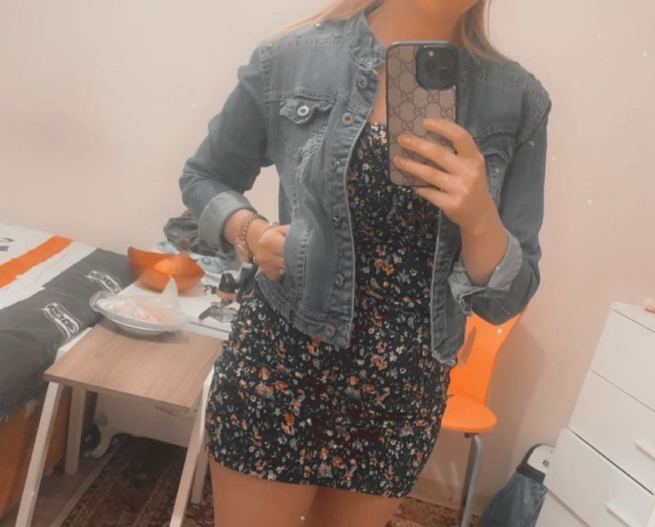 Düğmeli Kadın Denim Ceket - Görsel 2