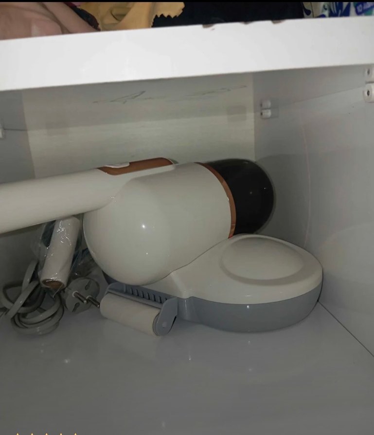 Beyaz ve Gri Mini Elektrikli Süpürge - Görsel 4