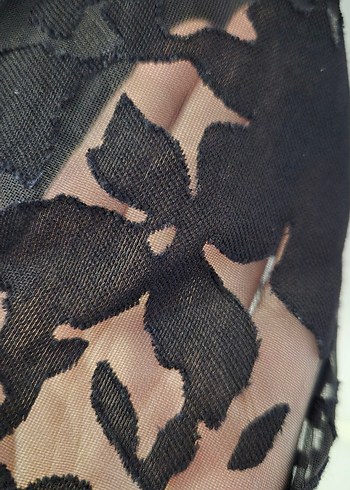 ZARA Dantel İşlemeli Siyah Kadın Bluz - Görsel 6