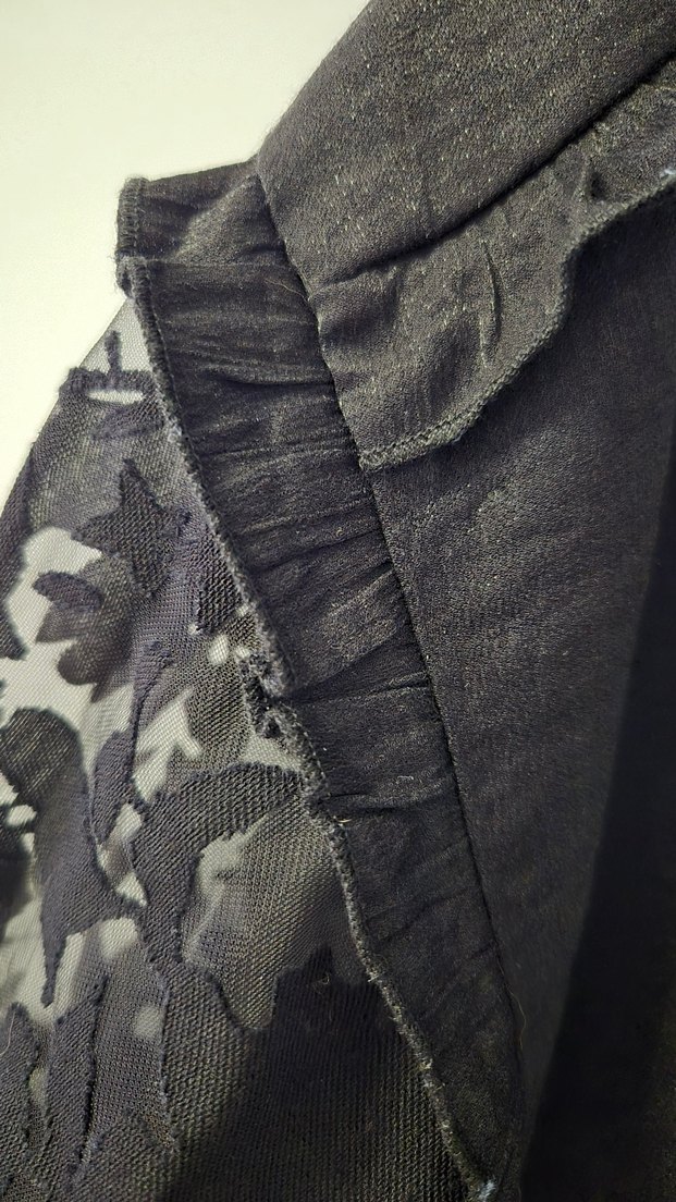 ZARA Dantel İşlemeli Siyah Kadın Bluz - Görsel 4