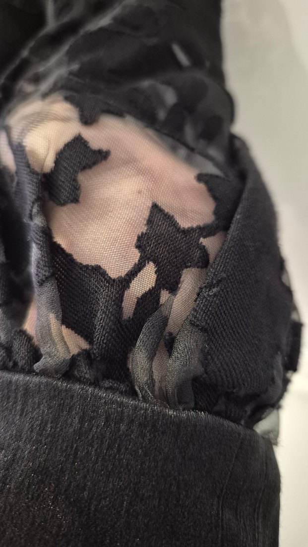 ZARA Dantel İşlemeli Siyah Kadın Bluz - Görsel 5